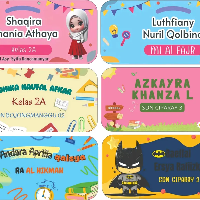 Tempat pensil custom nama dan foto, bisa request tema dan karakter 5