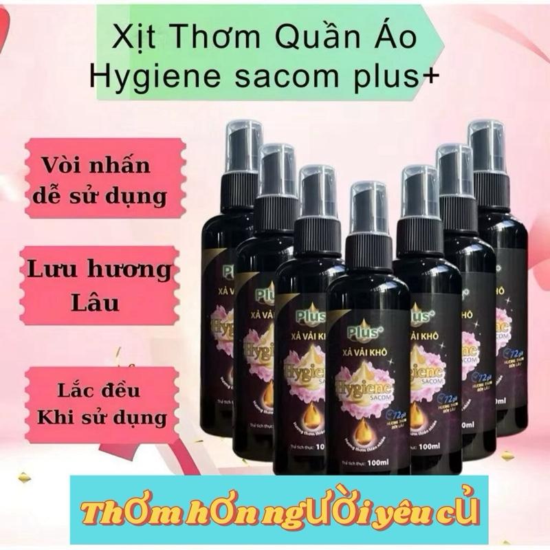  ￼Combo 6 chai️___ Nước xịt vải khô Hygiene sacom dạng xịt - Dung tích 100ml 