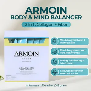 Armoin Body and Mind Balancer Minuman Serbuk Collagen dan Fiber 10 Sachet x 18 g