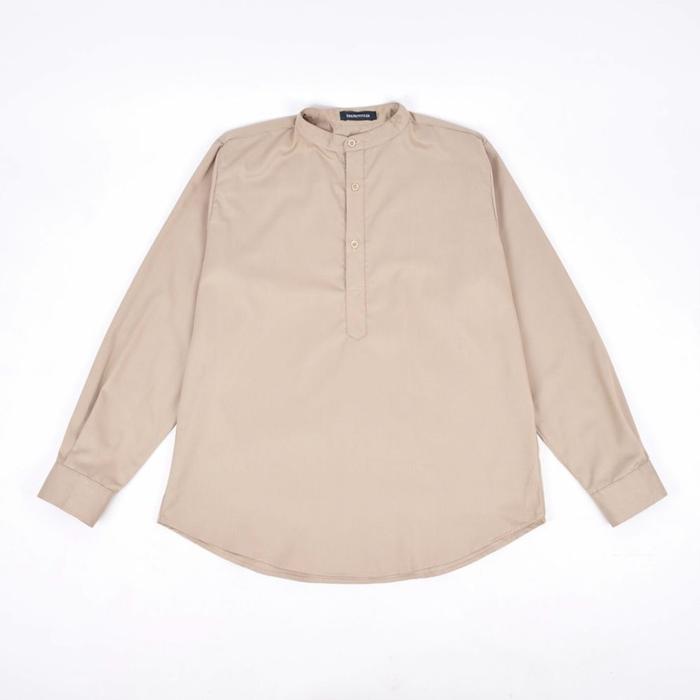 Gambar Dailyoutfits Kemeja Pria Baju Koko Muslim Katun Lengan Panjang Cream Premium Quality - S dari Daily Outfits DYO Kota Tangerang Tokopedia