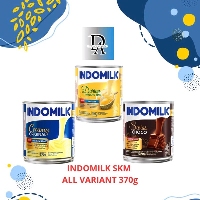 INDOMILK SKM ALL VARIANT DURIAN MUSANG KING,PUTIH,COKLAT KEMASAN  370G Food Asli Baking 0