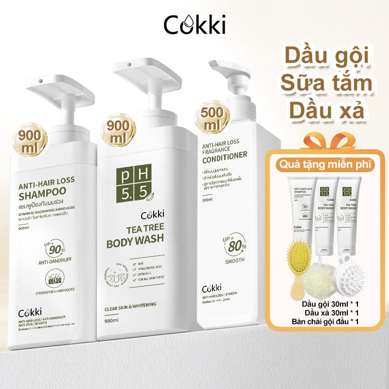 Bộ ba sản phẩm đặc biệt [dầu gội 900ml + dầu xả 500ml + sữa tắm tràm trà 900ml] dịu nhẹ và phù hợp với mọi loại da