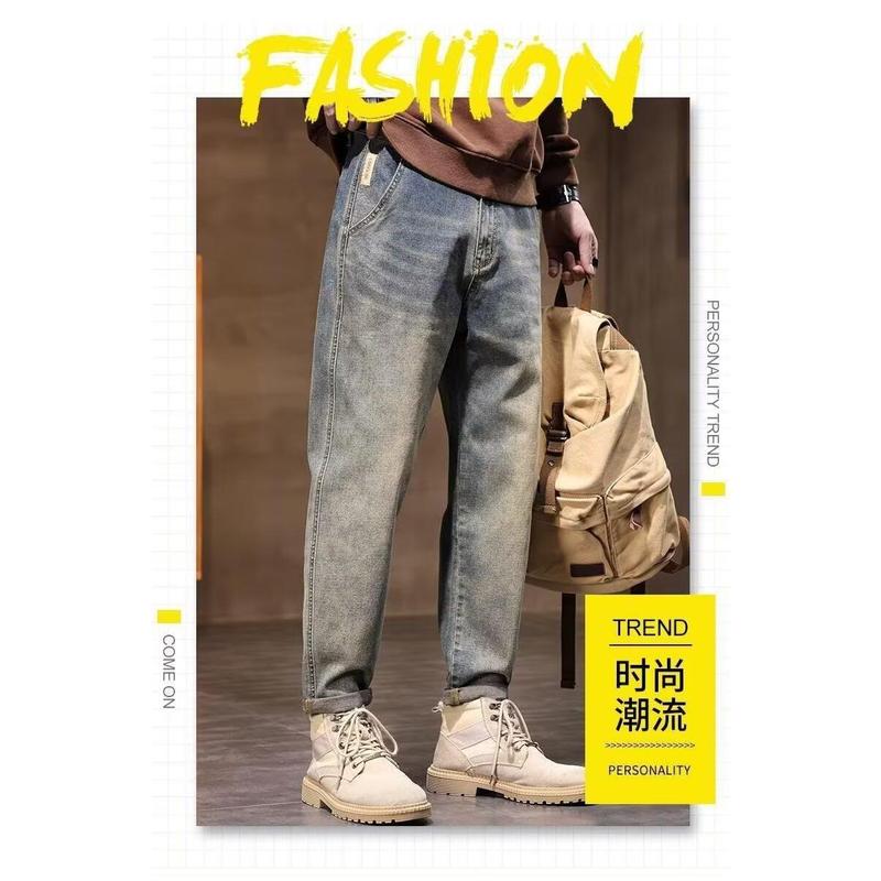 Quần jeans nam form rộng phong cách Hàn Quốc – Mẫu mới 2026, dễ phối đồ, thoải mái