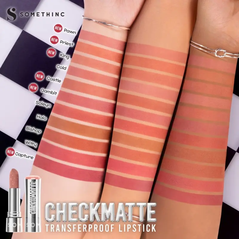 Somethinc Checkmatte Transferproof Lipstick - Lipstick Matte Bibir Kering Lipstik 3