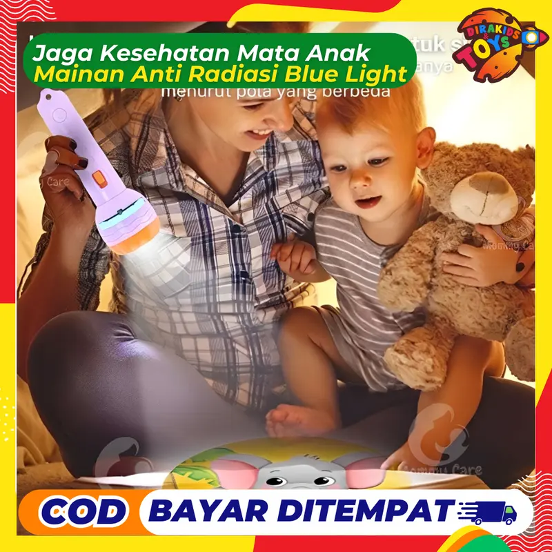 Mainan Senter Proyektor Bonus Magic Book Anak Lampu 2