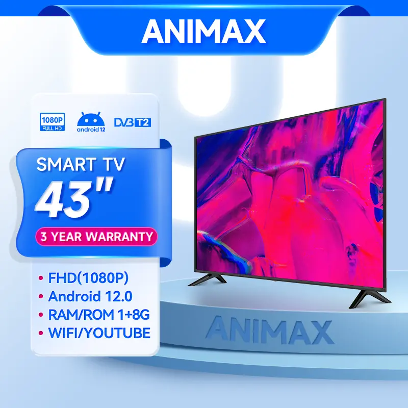 【ANDROID S43  】 LED Full HD Ready Smart TV Televisi Murah(SMART-S43A) hdmi lcd Layar YOUTUBE NETFLIX Android  12   wifi tv google wifi-netflix-youtube-prime video led 1080P hdmi  HDR full HD HDR 0