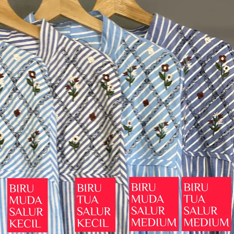 BP KIRANA Gamis Salur Bordir Fashion Wanita BB 70-120kg LD 120-130-140 Keti 60-62-64 Wanita Kekinian Terbaru Nyaman Dewasa Bahan Katun Yarndyed Oversize Mewah Dress Lebaran 5