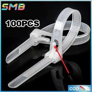 【100 Pcs】Reusable Cable Ties-Releasable Kabel Tis-Kabel Ties Reusable-Nylon Cable Tie Reusable