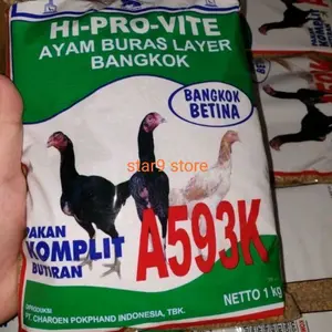 PUR AYAM PAKAN AYAM HI PROVITE A593K KEMASAN FRESHPACK 1 KG MAKANAN AYAM