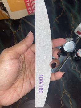 Product Review of NOELIE_NAIL 1PCS NAIL FILE HALF MOON 100/180 PENGASAH KUKU KIKIR KUKU AMPLAS KUKU 2 SISI from M**h 0