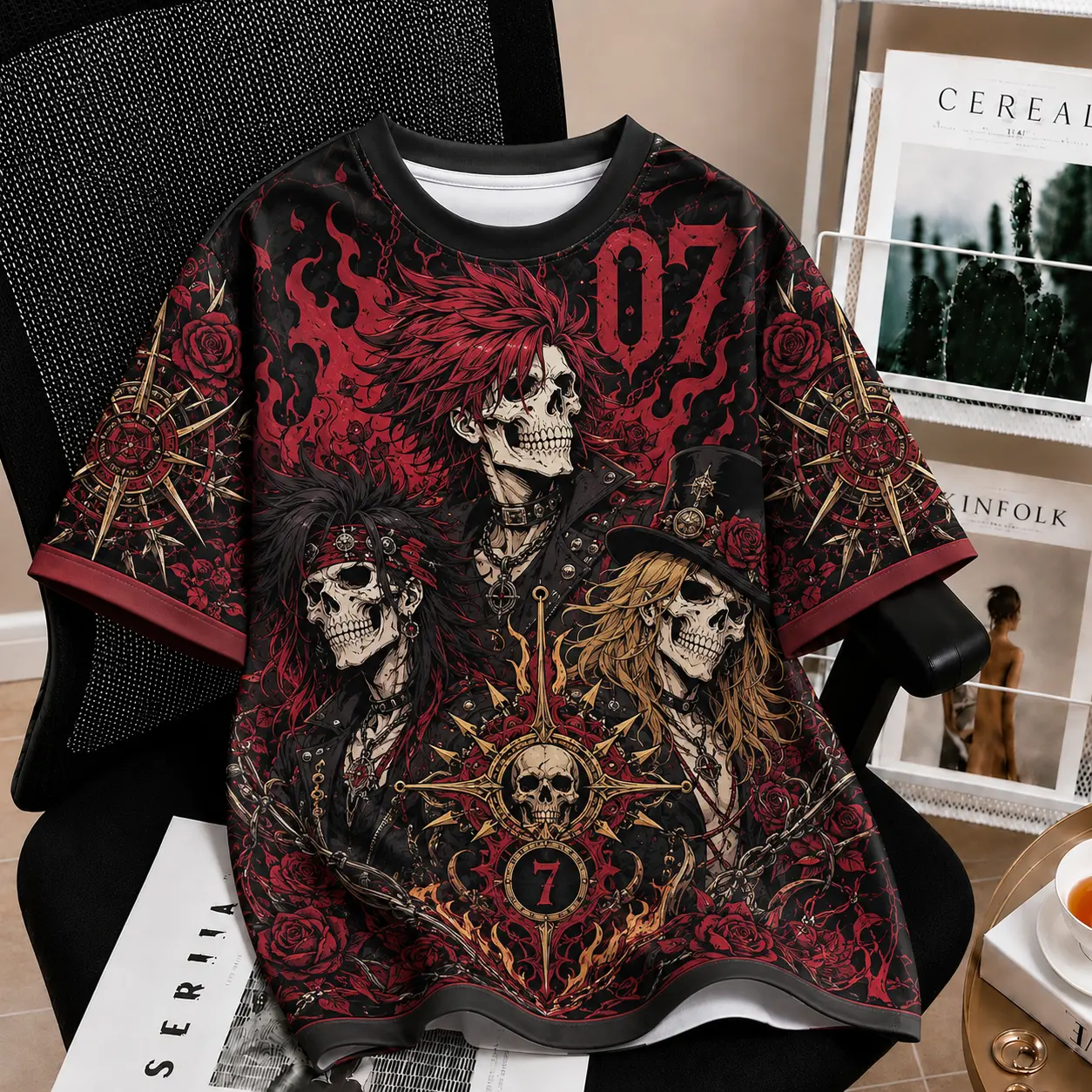 (cod)Jersey Anime Kerah Bulat Printing 3D Motif Pemuda Misterius ...