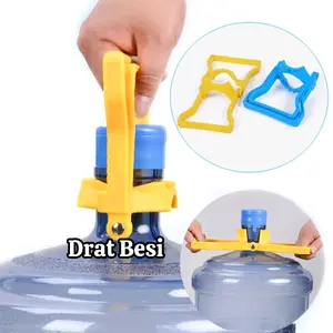 holder angkat galon air drat besi / alat bantu angkat galon air double handle Biru Plastik
