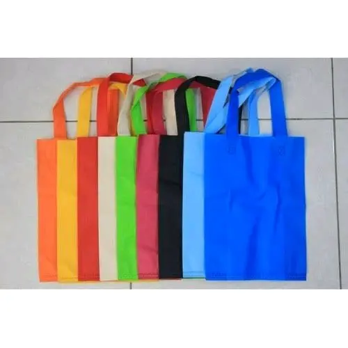12 Pcs (Lusinan) Tas Kain Spunbond Goodie Bag Tali Ukuran Jumbo Besar Kecil 20x25 cm Shopping Bag Kantong Belanja, Goody Bag Parsel Hantaran Hajatan Hampers Souvenir Ultah Pernikahan, Kantong Paper Bag Murah Ramah Lingkungan 2