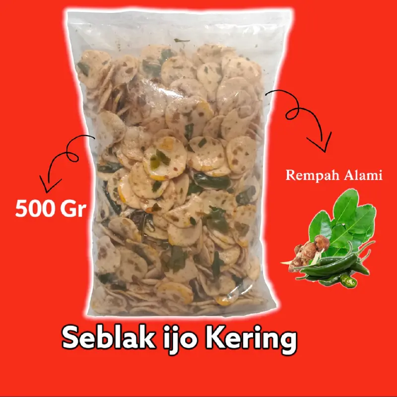 Seblak IJO Kering 500gr Pedas Alami Dari Cabe Rawit Kerupuk Seblak IJO Viral Versi Kering Makaroni Ngacay Makanan Rawit hosti cemilan 0