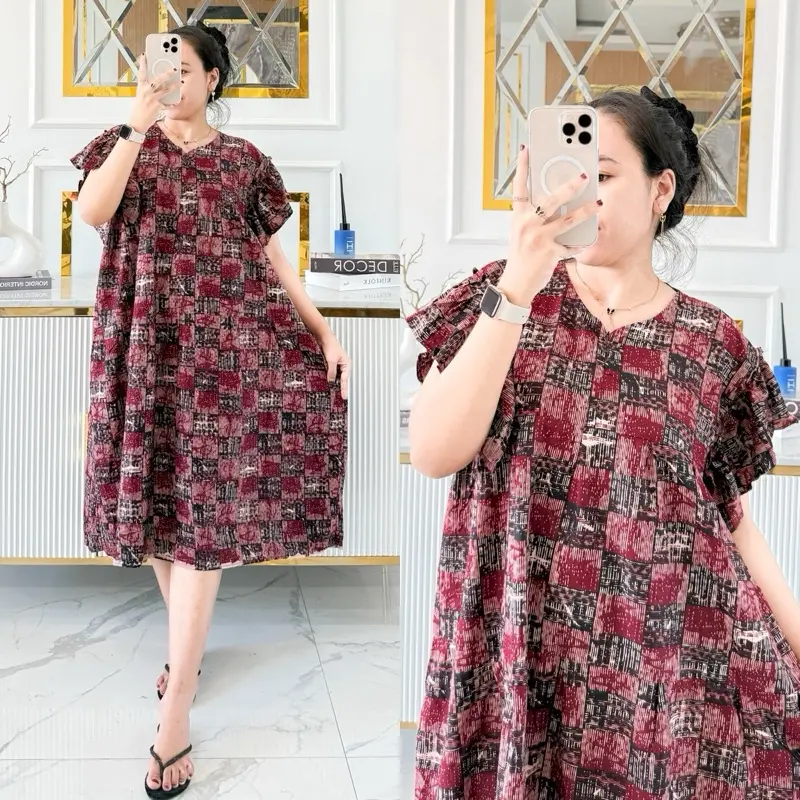 DASTER VANESSA JUMBO LD 130 CM BUSUI WANITA BAHAN RAYON PREMIUM ADEM NYAMAN RATU LAKU DASTER Bumil Motif