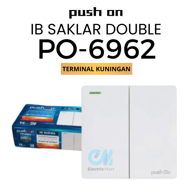 Push On IB Saklar Lampu Engkel Hotel Saklar Seri Triple Stop Kontak Premium Tanam Tembok Switch 3