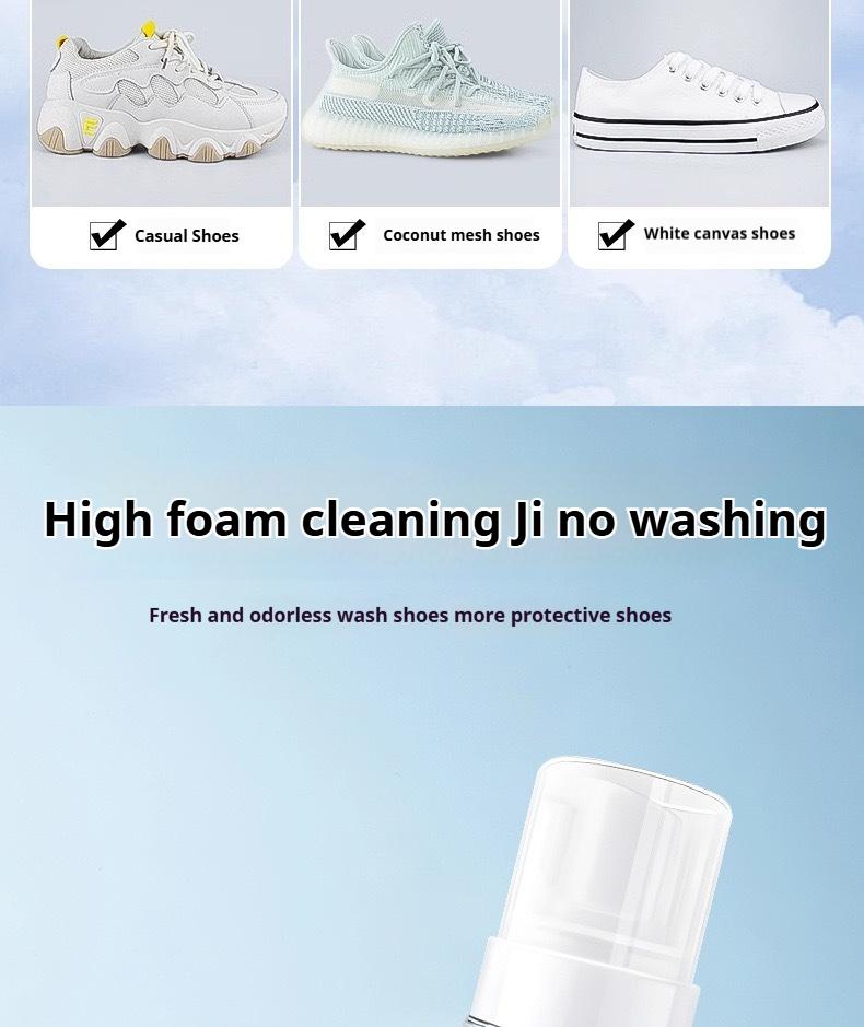 Product Introduction of Chất Tẩy Rửa Giày Trắng, Chất Tẩy Rửa Giày Trắng, Khử Khuẩn, Mousse Bọt Không Nước, Chất Tẩy Rửa Khô, Thích Hợp Để Làm Sạch Giày 5