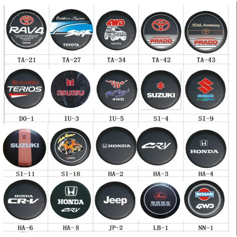 (Please leave a message for tire specifications) Mitsubishi Pajero Honda thick spare tire cover, PVC artificial leather Toyota tire cover