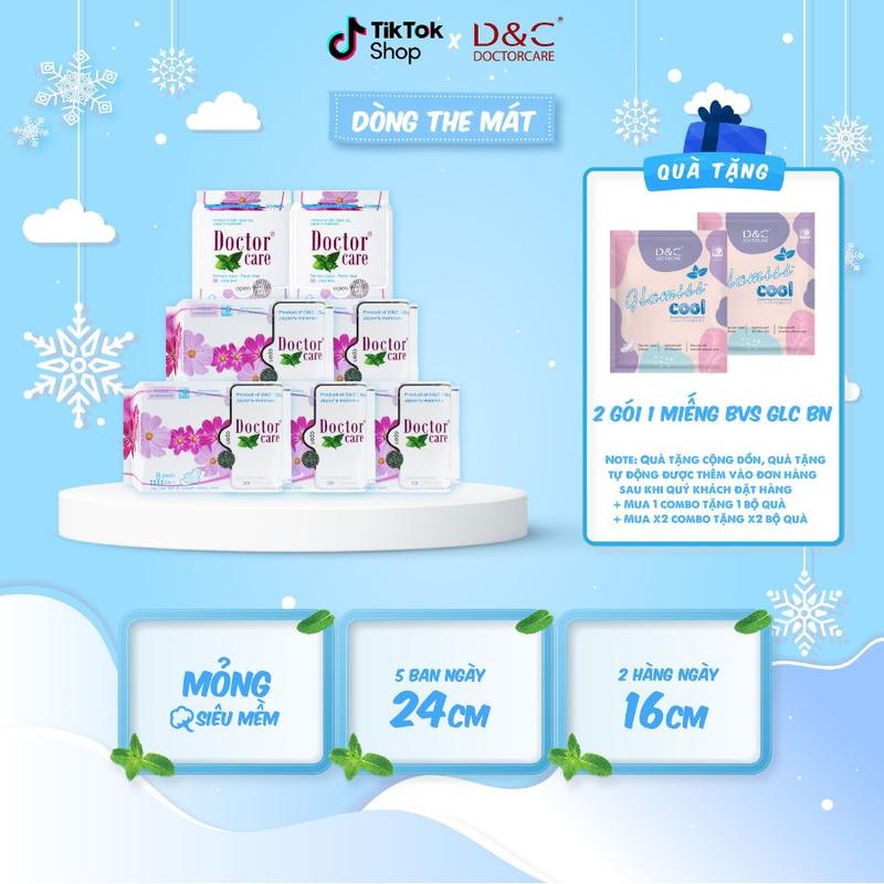 7 gói Băng vệ sinh thảo dược D&C Doctor Care (5 ban ngày và 2 hàng ngày) - [băng vệ sinh doctor care chính hãng]