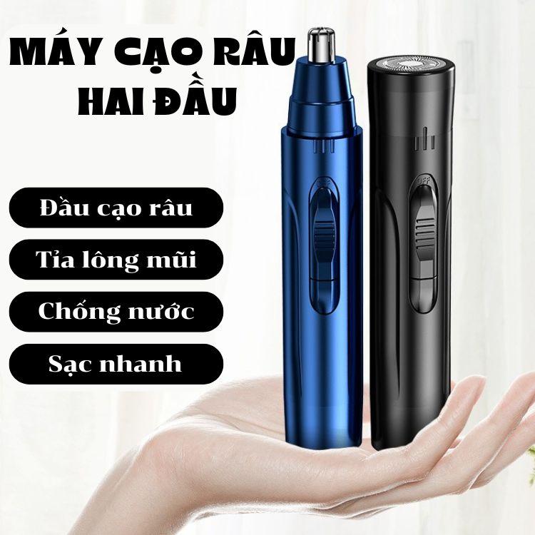 Máy cạo râu hai đầu lưỡi dao tự mài, dao cạo râu điện lưỡi dao nổi, máy cạo râu đa năng sạc pin, dao cạo râu mini và tỉa lông mũi chống nước, máy cắt lông mũi tiện lợi nhỏ gọn