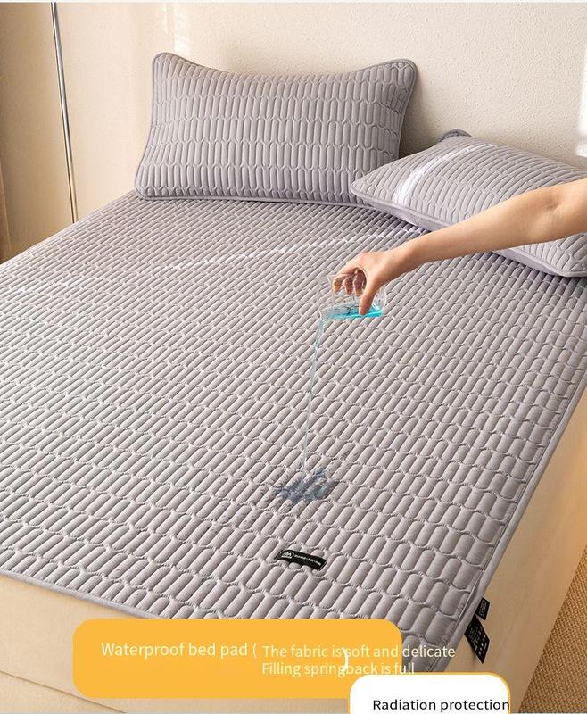 100%Waterproof Mattress Protector Elastic Fitted Bedsheet Cadar Tilam Bedspread Queen/King 3/4/5/6/7 inch size Urine 100%Waterproof Bed Sheet Pads Ready Stock bed  scarf Single Zippered Mattress Cover Hypoallergenic Waterproof Mattress Protector 1