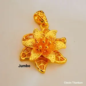 Liontin Bunga mawar Besar Anti Karat Elegan