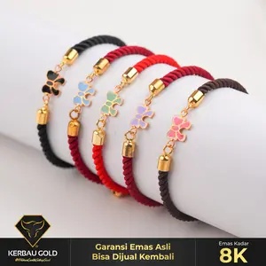 [Kerbau Gold] Gelang Emas Tali Ribbon New Arrival 8K - Emas Asli 100%