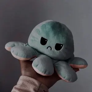 Boneka Gurita Octopus Doll Flip 2 Warna Emoticon berubah bolak balik Beraneka warna Toys