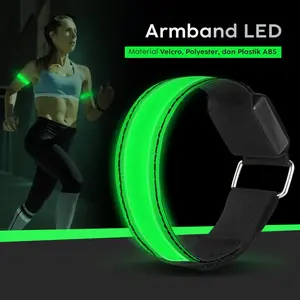 Lampu Warning for Runner Sport Armband Lampu Keamanan Running Sepeda Night Safety LED Light