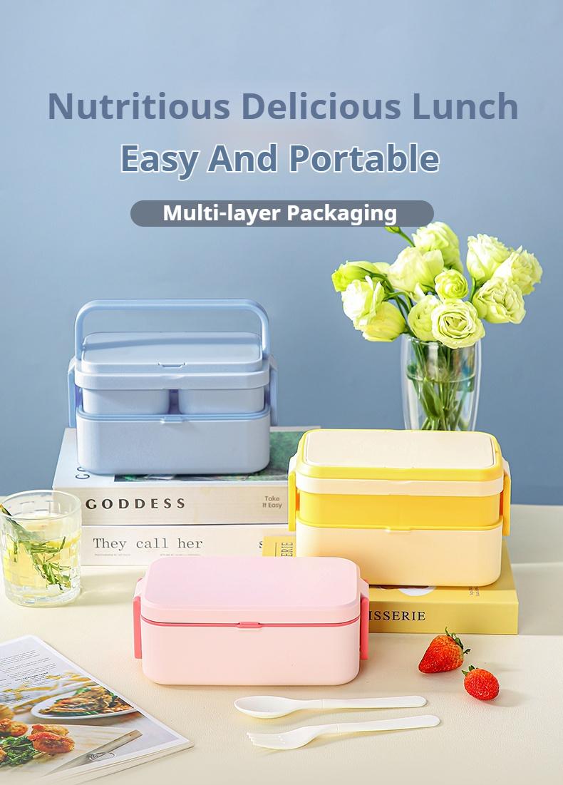 Product Introduction of METKA Picnic Lunch Box Double Layer Food Storage Container Handle Camping Hiking Outdoor Portable Bento Box Travel Work School 10