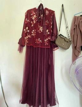 Product Review of Faiza Dress Gamis Malaysian Look Ceruty Babydoll Variasi Payet Dress Melayu Kurung Polos Premium Modern from ** 0
