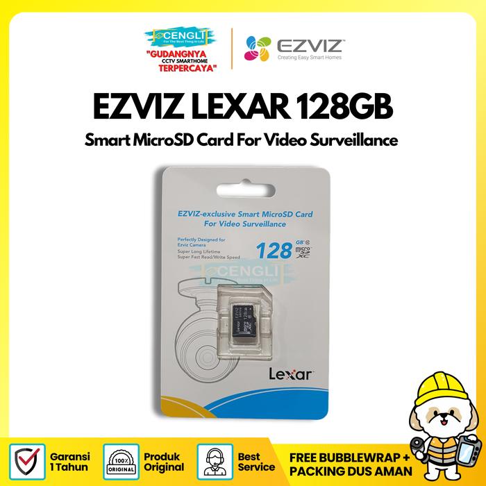 Gambar Ezviz Lexar Smart Micro SD 128GB Khusus Cctv / memory card cctv 128gb dari Cengli Store Kota Surabaya Tokopedia