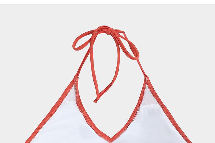Product Introduction of Women's One Piece Swimsuit Neck Double Straps Crisscross Back Tie Bathing Suit 12