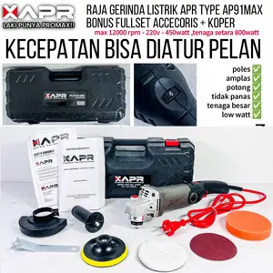 APR Raja gerinda gerinda type AP91MAX variable speed fulset koper mesin poles mobil stainless motor kayu amplas dll