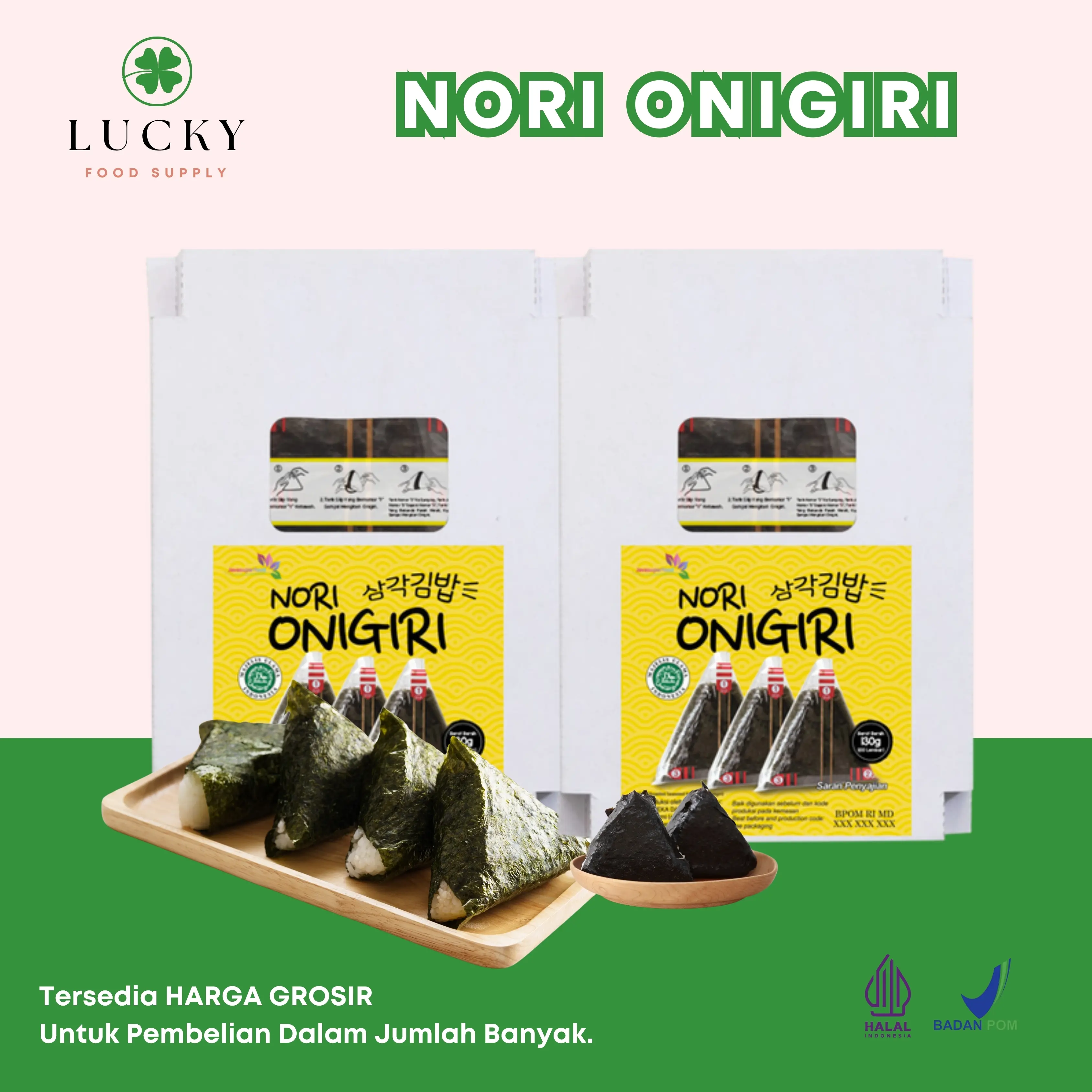 NORI ONIGIRI | Nori Wrapper Khusus Bungkus Nori Triangle / Sushi Nori / Kimbab Korea