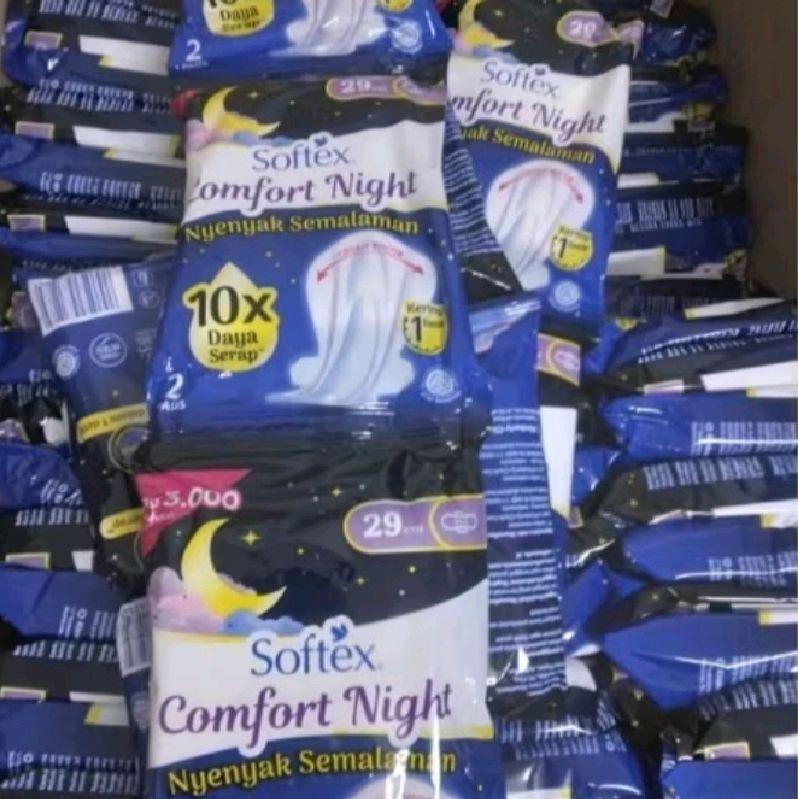 Softex Comfort Night 29cm 2P Renceng 10 PCS - Ukuran 29cm, Jumlah 10 PCS, Jenis Renceng 2P, Tidak Ada Informasi Tambahan