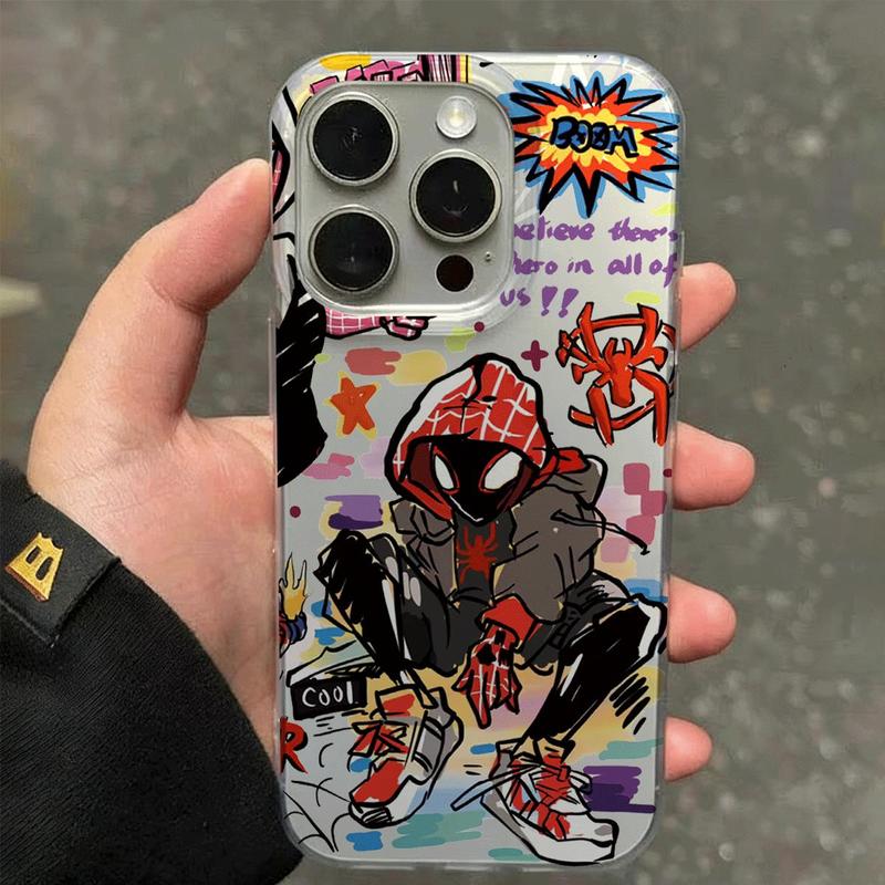 Ốp lưng iPhone17/16/15/14/13/17 Pro/17 Pro Max thiết kế Spider-Man graffiti độc…