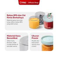 Gambar Cypruz Tempat Penyimpanan Makanan Wadah Kaca Baby Food Jar 120ml 3 Pcs dari Cypruz Kitchenware Kota Administrasi Jakarta Utara 3 Tokopedia