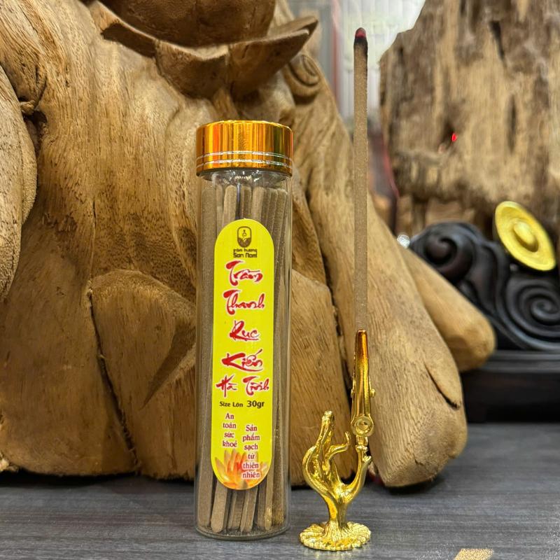 SƠN NAM Nhang Trầm THANH RỤC VÀNG KIẾN HÀ TĨNH Luxury 1 Ống 30gram 28 thanh Hương thơm sâu lắng