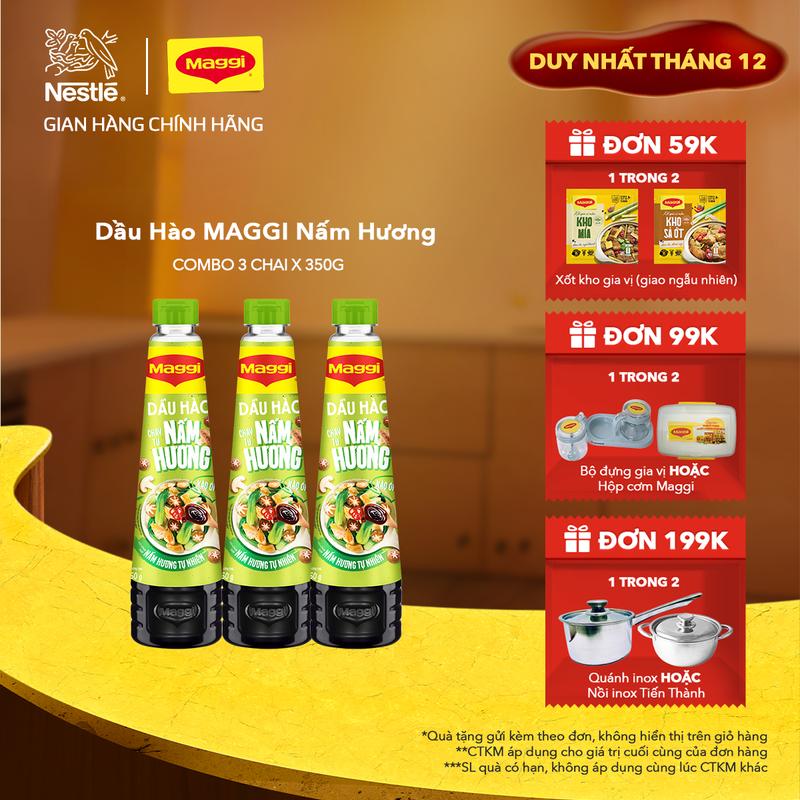  Nestlé VN Combo 3 Dầu Hào MAGGI Nấm Hương chai 350g-ST 