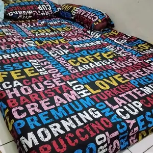spreiHuf -sprei kain katun dingin | karet anti geser |  sarung bantal dan guling 1 set aesthetic | sprei 90x200 satu set | Bed