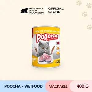 MACKEREL - poocha 400gr promo - makanan kucing - poocha wetfood - For Kitten & Adult Cat. pakan kucing import. pakan kucing tanpa pengawet