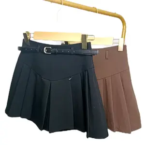 Skort Mini Set Belt Bawahan Wanita Casual
