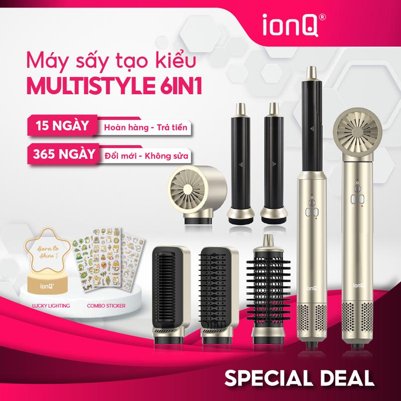 Máy sấy tóc ion âm tạo kiểu ionQ MultiStyle 6 trong 1 tốc độ cao nhanh khô bảo vệ tóc bóng mượt