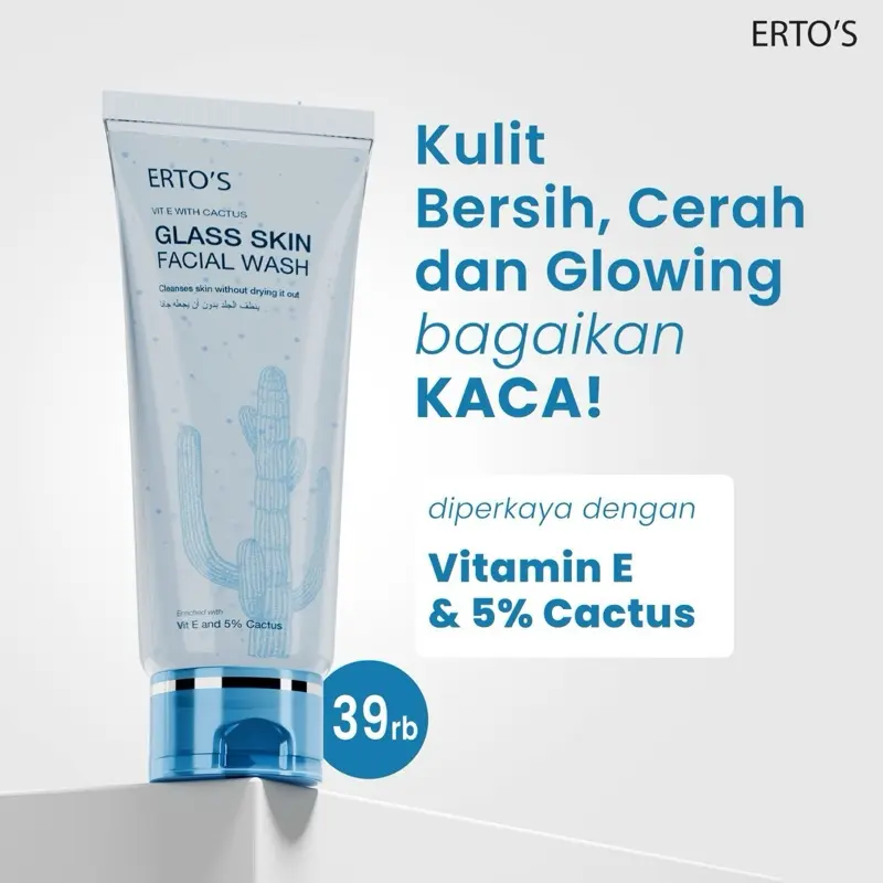 Glass Skin Facial Wash/Untuk Kulit Kering /Pembersih Wajah /Sabun Cuci Muka/Hydarating /Moisturizing