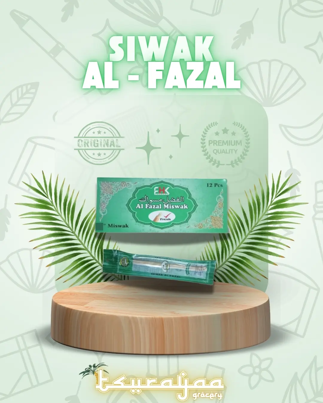 Siwak Al Fazal Ukuran 3inc COD - Mulut Bersih dan Segar Sikat