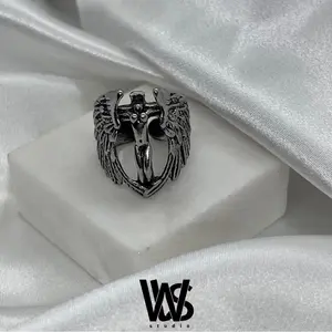 CROSTTT-rings dengan model bentuk angle terbaru Cincin Men Vintage