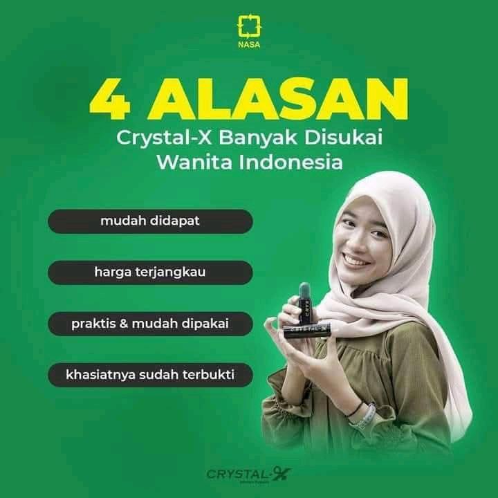 cristal x ori terjamin keaslian nya jangan lupa beli di distributor asli NASA - hijau