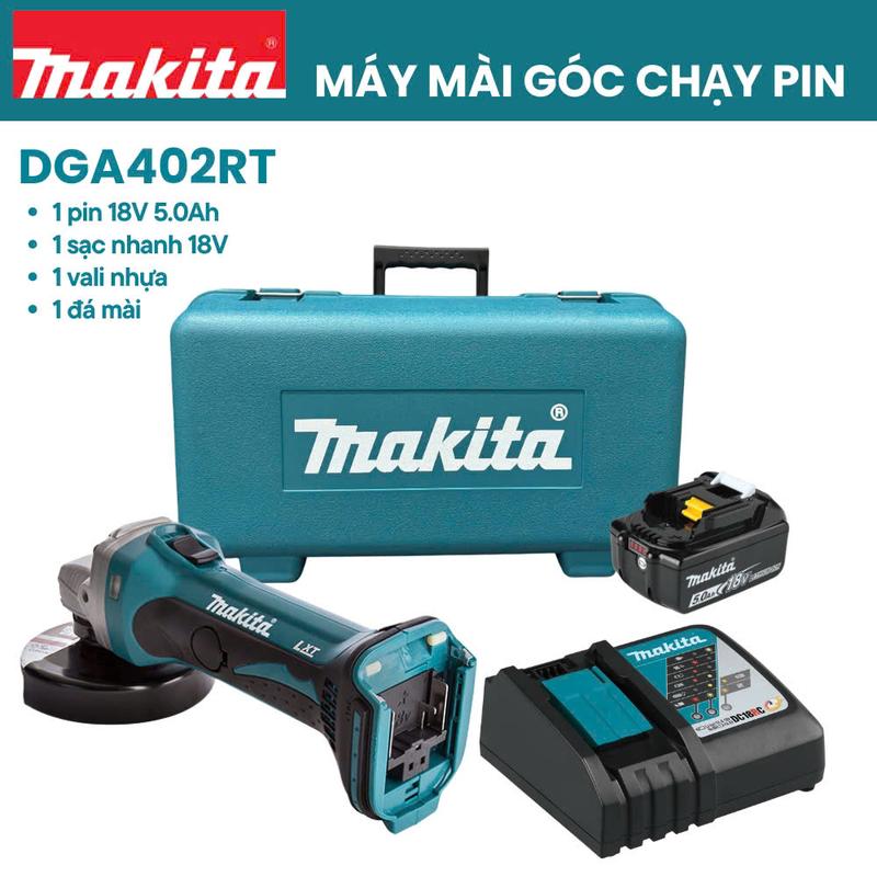  Máy mài góc chạy pin Makita DGA402RT  100MM - 18V*1 5.0Ah  
