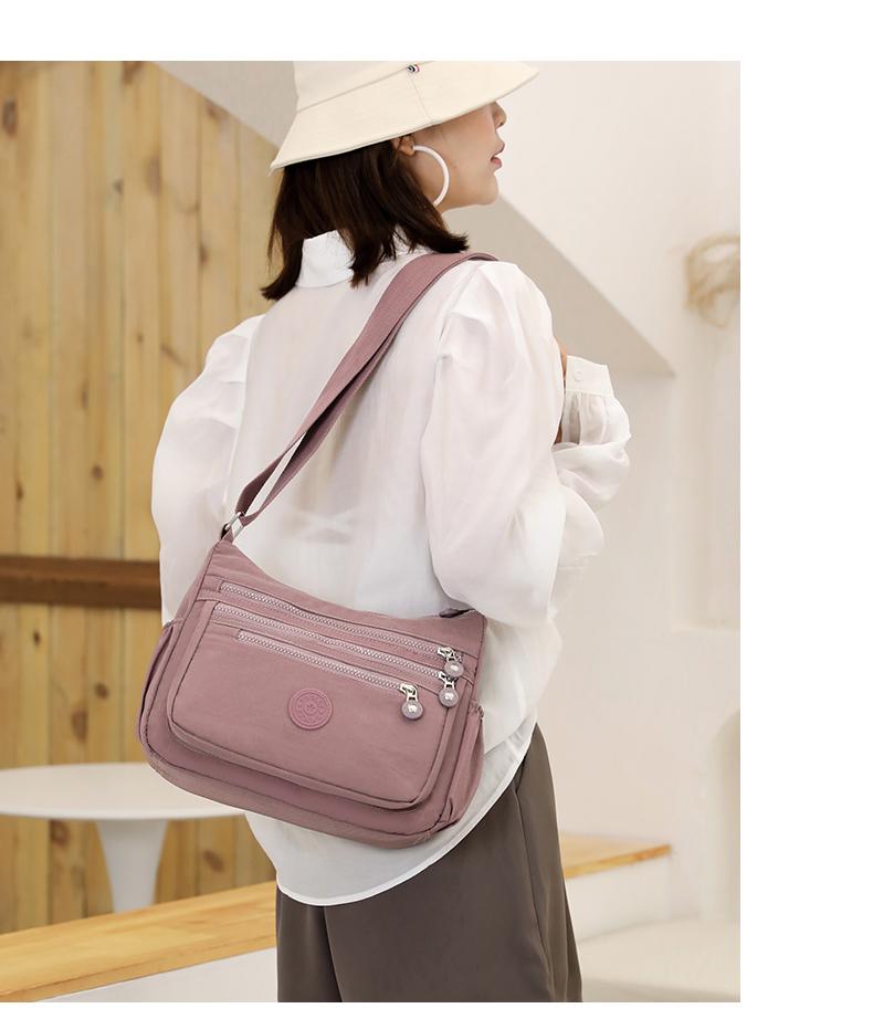 Product Introduction of Túi Đeo Chéo Nylon Chống Thấm Nước Cho Nữ, Túi Du Lịch Sức Chứa Lớn Có Khóa Kéo Nhiều Lớp Cho Bé Gái, Túi Đưa Thư Đựng Đồ Giải Trí Ngoài Trời Đeo Vai 16